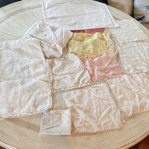 VINTAGE Chic White and Pastel Kitchen Linens Collection bundle mix matched